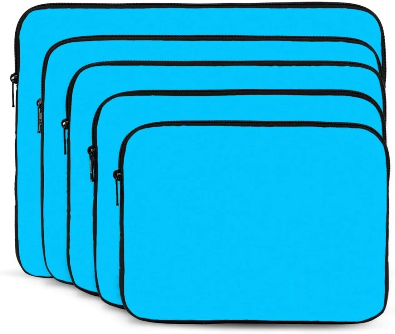 Solid Color Light Blue Laptop Bag Durable Computer Carrying Case for Most Laptops and Ipads Shock Resistant Slim Sleeve 15 Inch