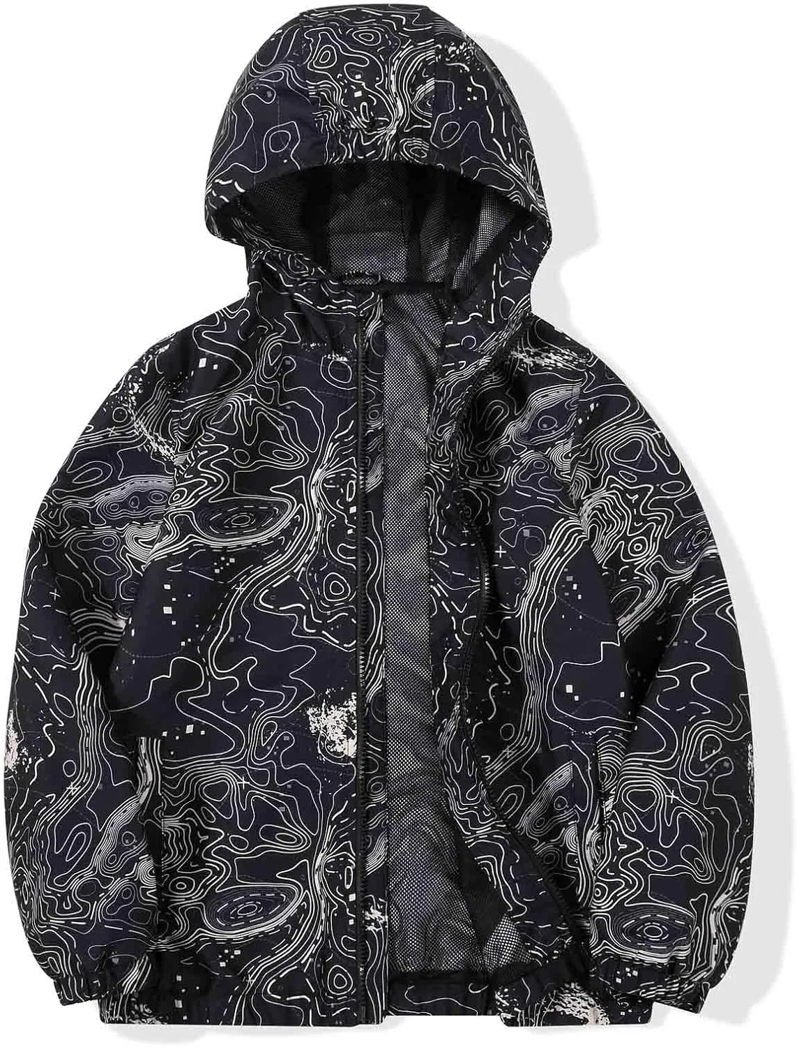 SUNDAY ROSE Boys Windbreaker Jacket Hooded Lightweight Windroof Water-resistant Outdoor Coats for Kids