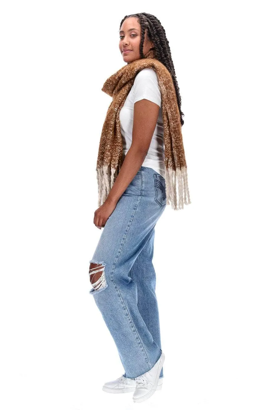 Tassel Scarf Mocha Marle