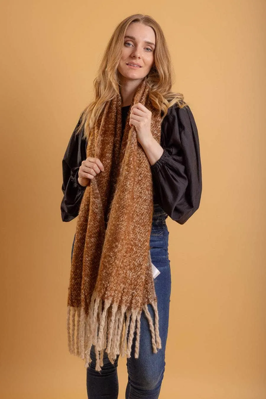 Tassel Scarf Mocha Marle