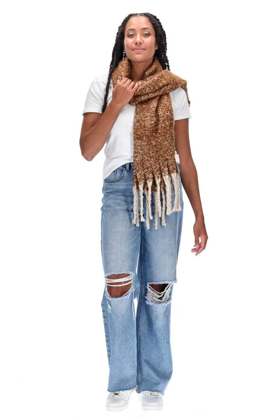 Tassel Scarf Mocha Marle