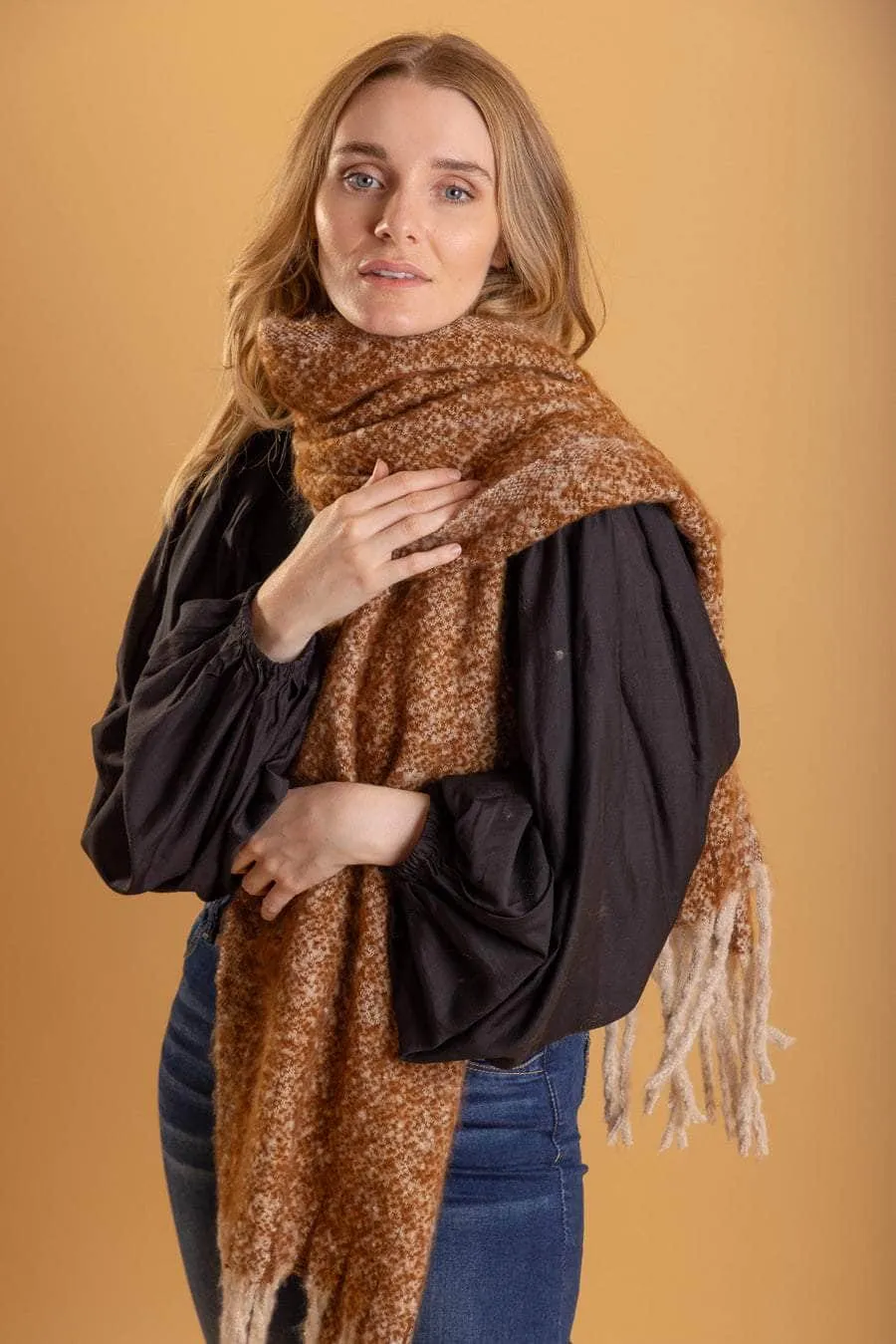 Tassel Scarf Mocha Marle
