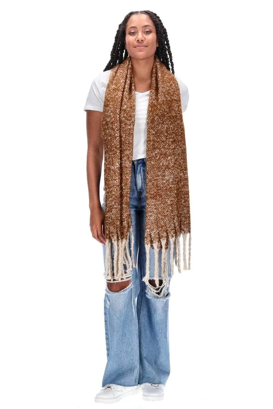 Tassel Scarf Mocha Marle