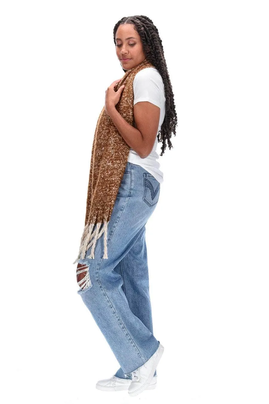Tassel Scarf Mocha Marle