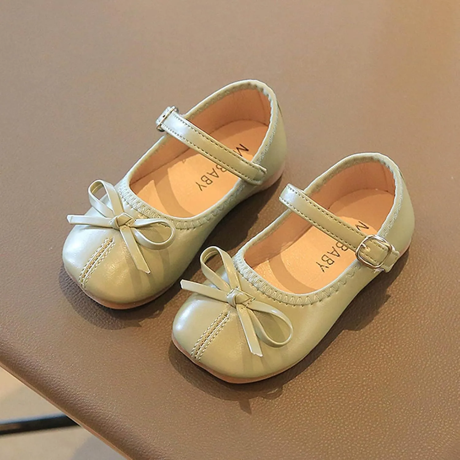 Toddler Dress Shoes Bowknot Mary Jane Shoes Girls Ballet Flat?? for Kids Wedding Par??y Big Kids Girls Size 6 Boots