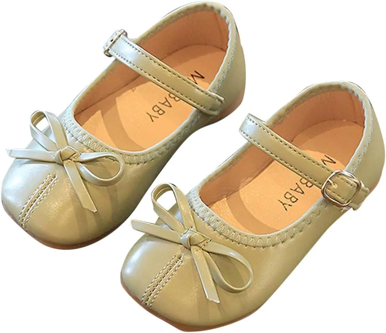 Toddler Dress Shoes Bowknot Mary Jane Shoes Girls Ballet Flat?? for Kids Wedding Par??y Big Kids Girls Size 6 Boots