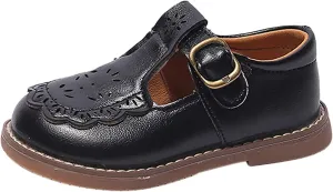 Toddler Uniform School Oxford Flat?? Girls Mary Jane School Shoes Flower Dress Shoes for Girl Part?? Wedding Shoes