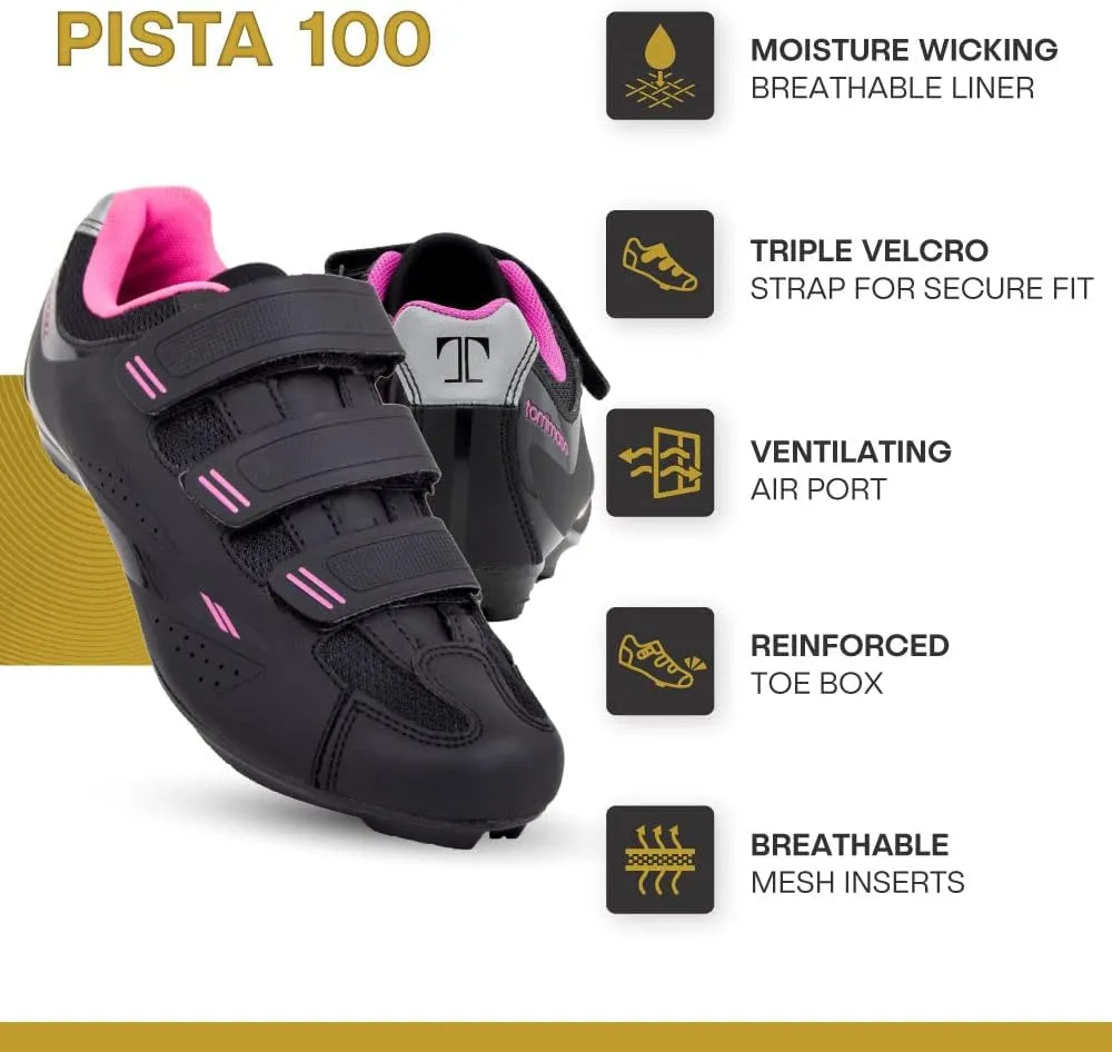 Tommaso Pista SPD & Peloton Shoes for Women2 in 1Fit for Peloton, Road Bicycles & Most Indoor BikesInstall Your Own Delta or SPD Cleats Essential Bike Accessories for Cyclebar & Soulcycle