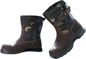 Waterproof Snow Boots for Men, Men Plus Size Extra Camouflage Fur Lined Warm Snow Boots, Outdoor Wear Resistant Anti Slip Tall Snow Boots, for Work, Walking, Hiking, Outdoor