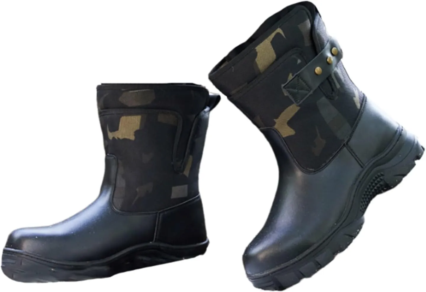 Waterproof Snow Boots for Men, Men Plus Size Extra Camouflage Fur Lined Warm Snow Boots, Outdoor Wear Resistant Anti Slip Tall Snow Boots, for Work, Walking, Hiking, Outdoor