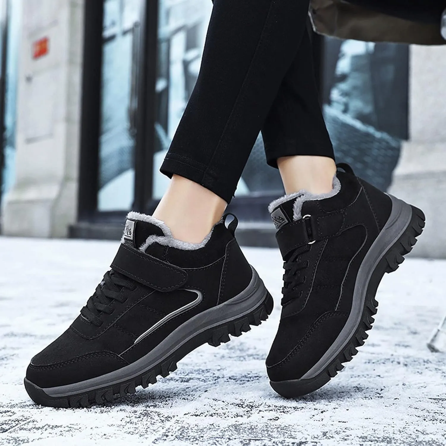 Winter Boots for Women Waterproof Snow Wide Women's Tall Waterproof Winter Boots Womens Snow Boots Wide Calf Women Brown Boots Outdoor Waterproof Botas Para El Invierno De Mujeres