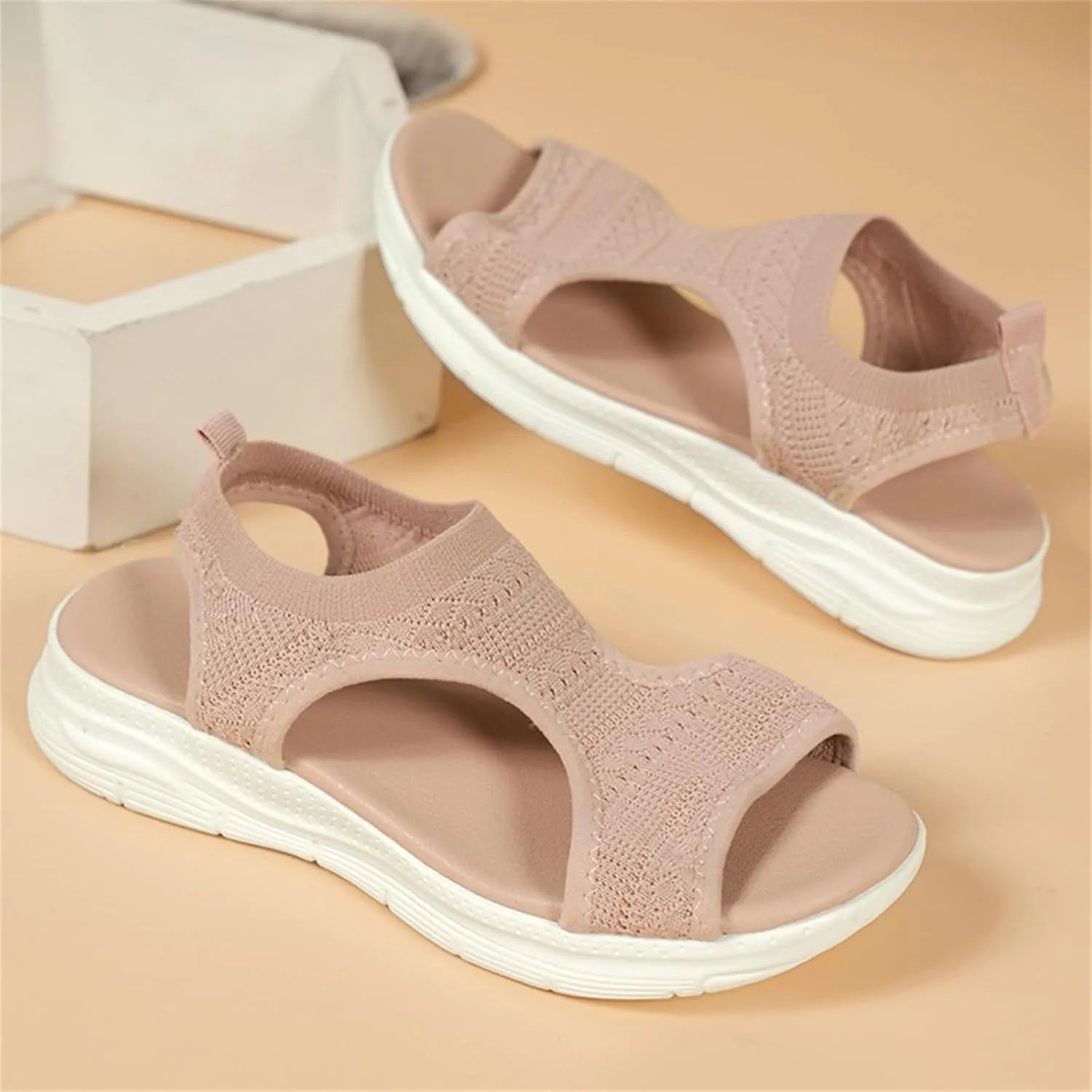 Women Mouth Sandals Wedge Platform Platform Sandals Boho Summer Beach Womens Dresses Outdoor Casual Beach Shoes