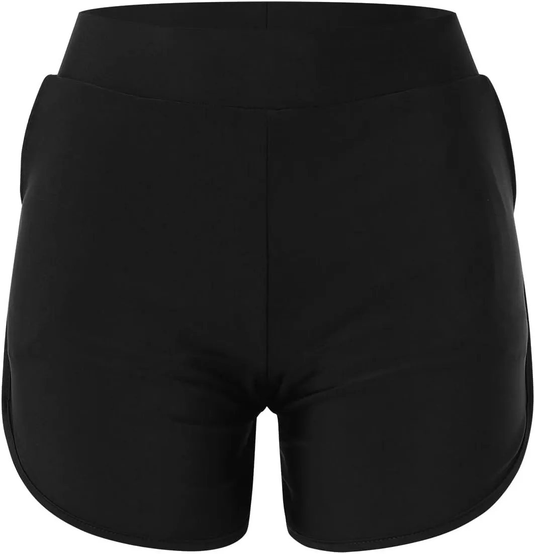 Women's 3"/5" High Waisted Swim Board Shorts Quick Dry Swimsuits Bottoms Trunks with Pockets