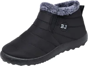 Womens Booties and Ankle Boots Plush Lined Snow Boots Non Slip Casual Boots Waterproof Shoes for Women