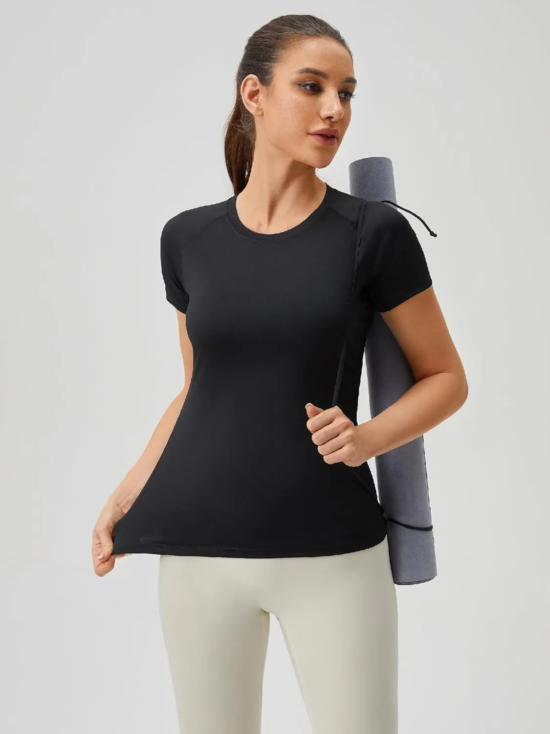 Women's Fitness Athletic Casual T-Shirt Running Workout Yoga Quick Dry Top 3 Pack