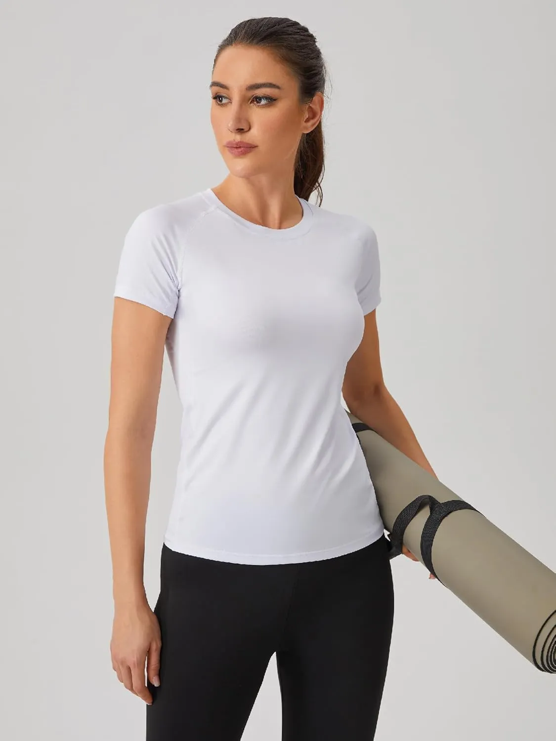 Women's Fitness Athletic Casual T-Shirt Running Workout Yoga Quick Dry Top 3 Pack