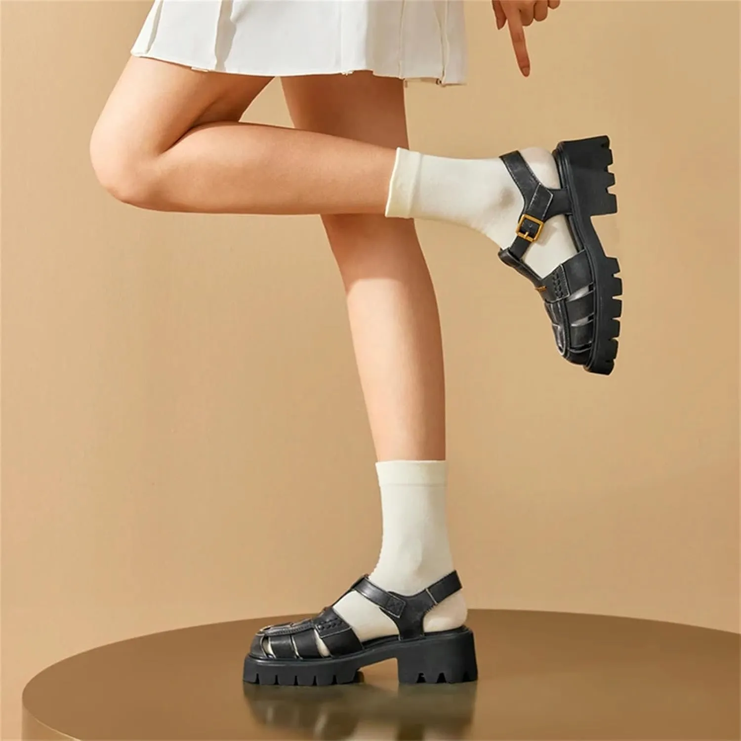 Women's Gladiator Platform Sandals - Thick Sole Throwback-Inspired Roman Beach Summer Shoes