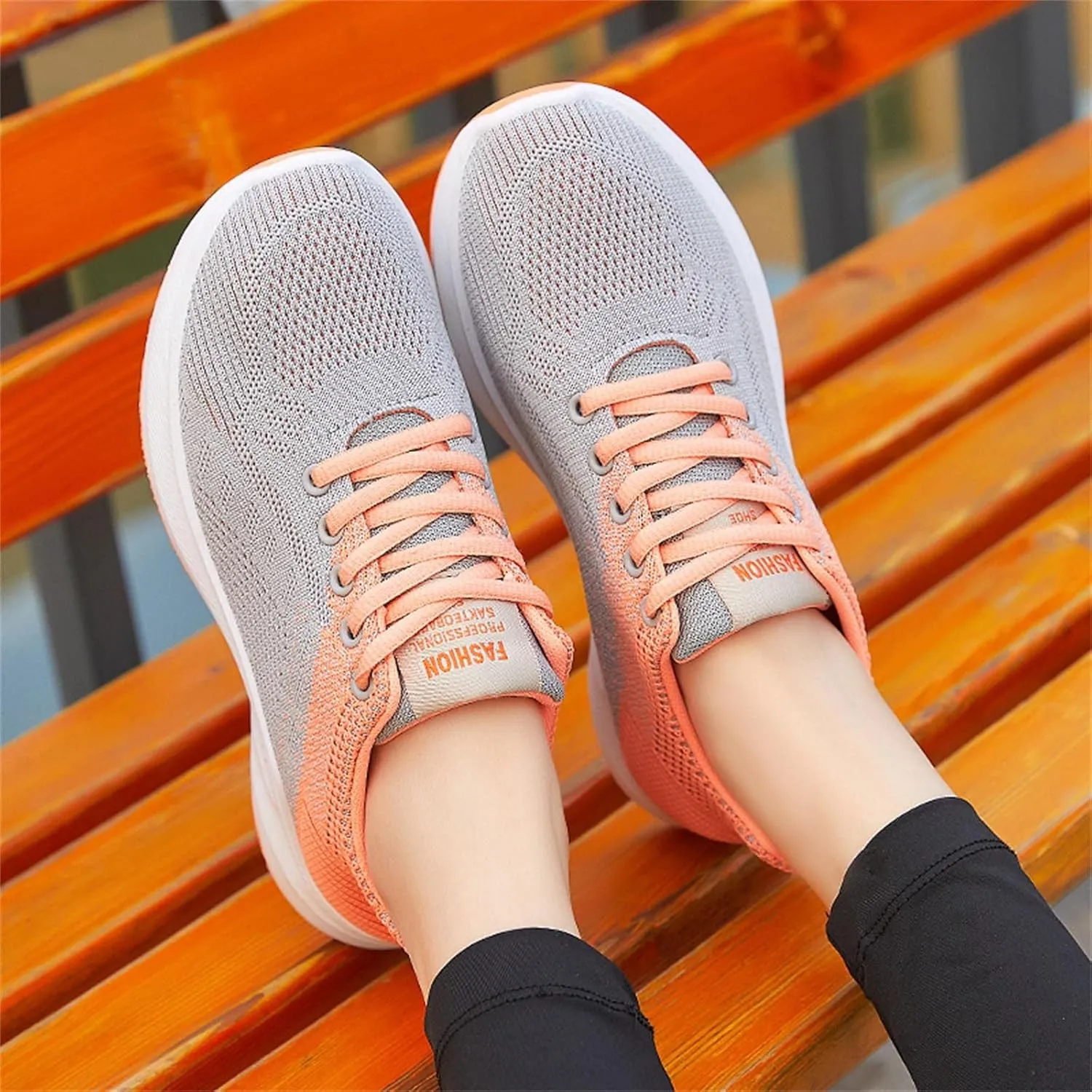 Women's Lace Up Walking Running Shoes Tennis Casual Womens Running Shoes Mesh Breathable Casual Work Shoes Casual Sneakers White Tennis Shoe Cross Trainer Shoe