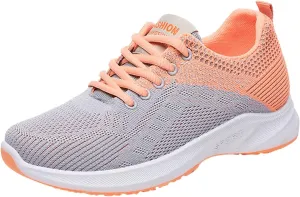 Women's Lace Up Walking Running Shoes Tennis Casual Womens Running Shoes Mesh Breathable Casual Work Shoes Casual Sneakers White Tennis Shoe Cross Trainer Shoe