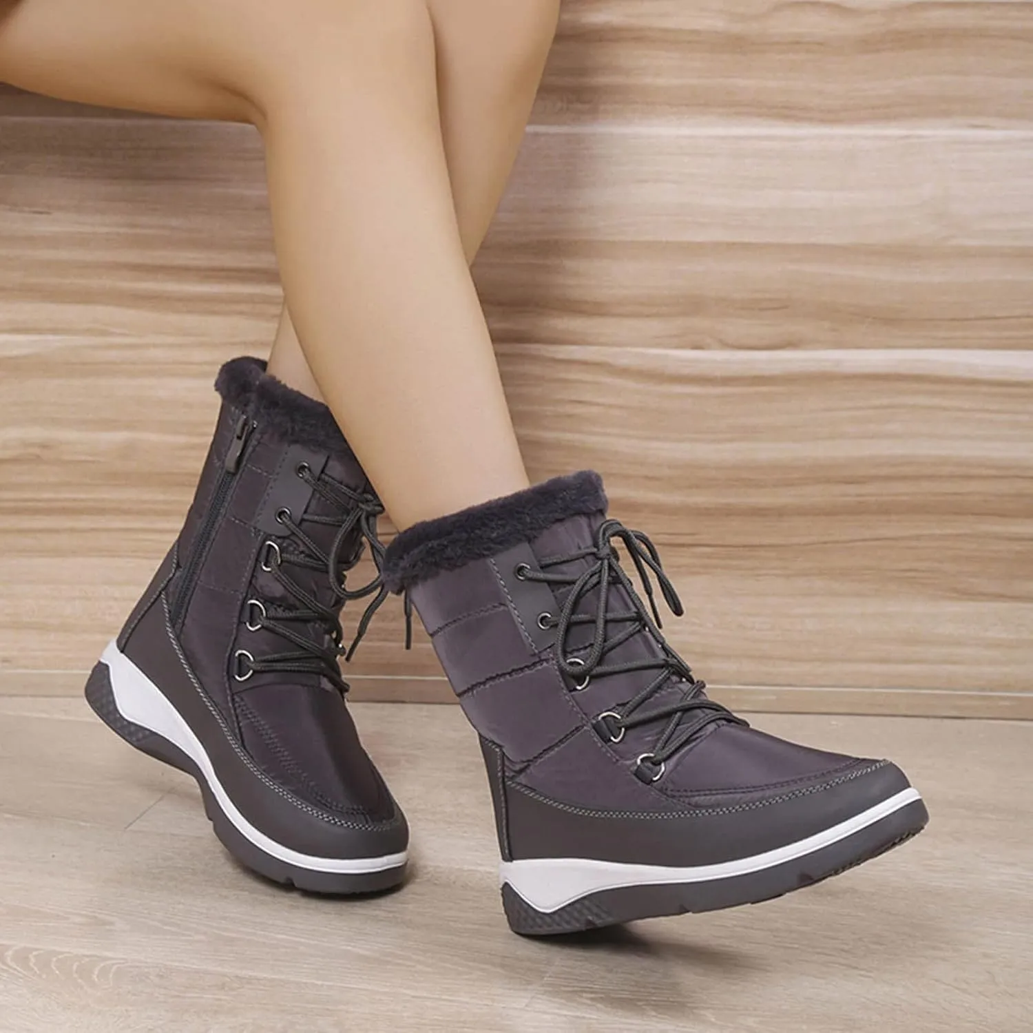Women's Snow Boots Waterproof Size 11 Womens Size 8 Cute Snow Boots Women Winter Booties Size 11 Zapatos De Mujer Para Nieve Tall Winter Boots for Women Fashion