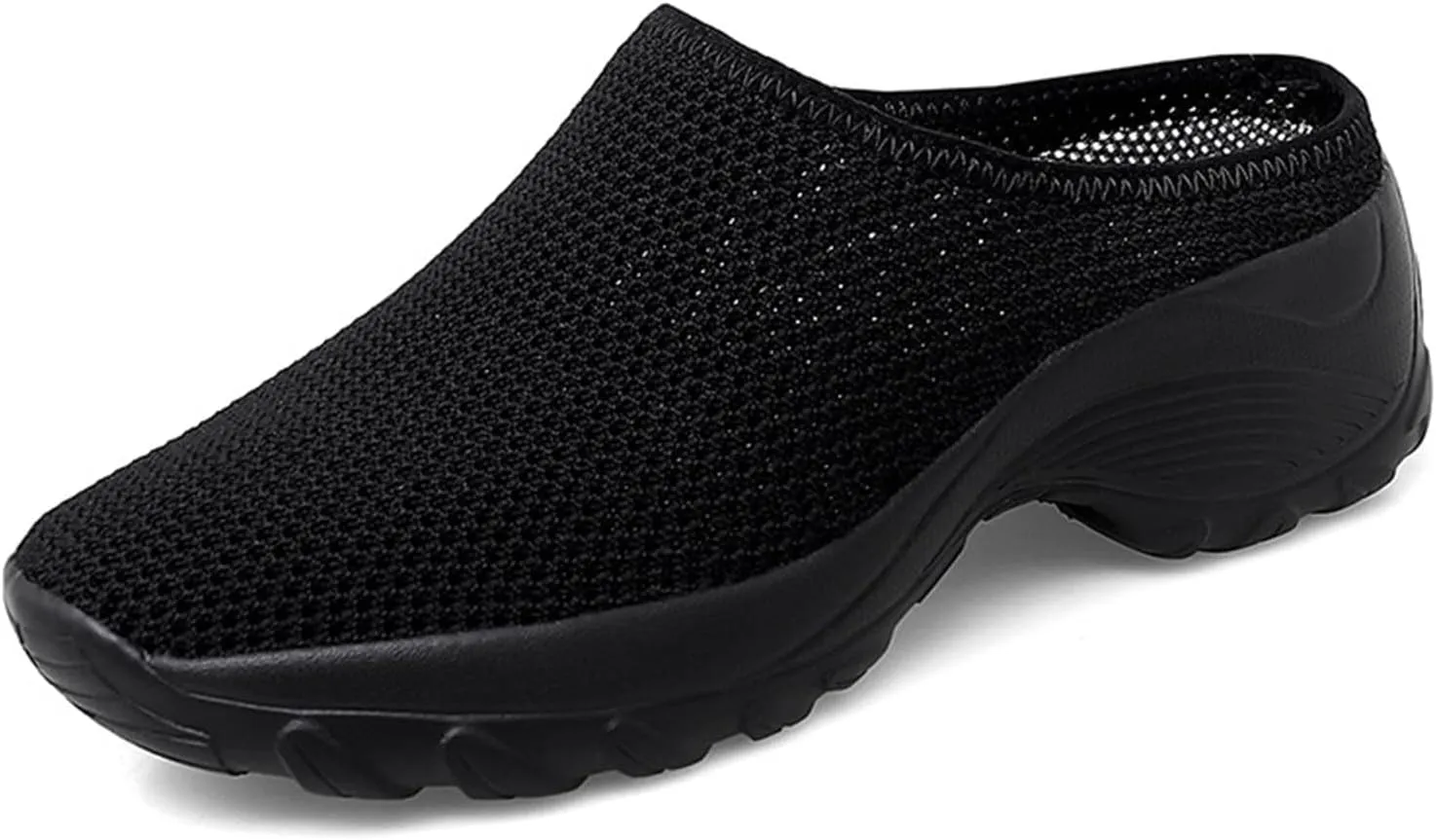 Women's Spring and Autumn Fashion Orthopedic Flying Knit Half Slippers Thick Soled Shoes Trendy Woman's Shoes Casual
