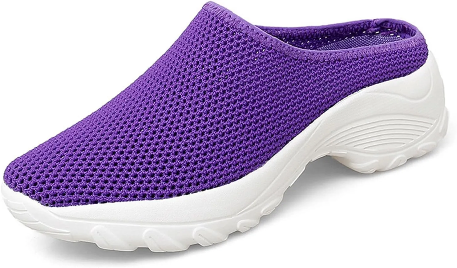 Women's Spring and Autumn Fashion Orthopedic Flying Knit Half Slippers Thick Soled Shoes Trendy Woman's Shoes Casual