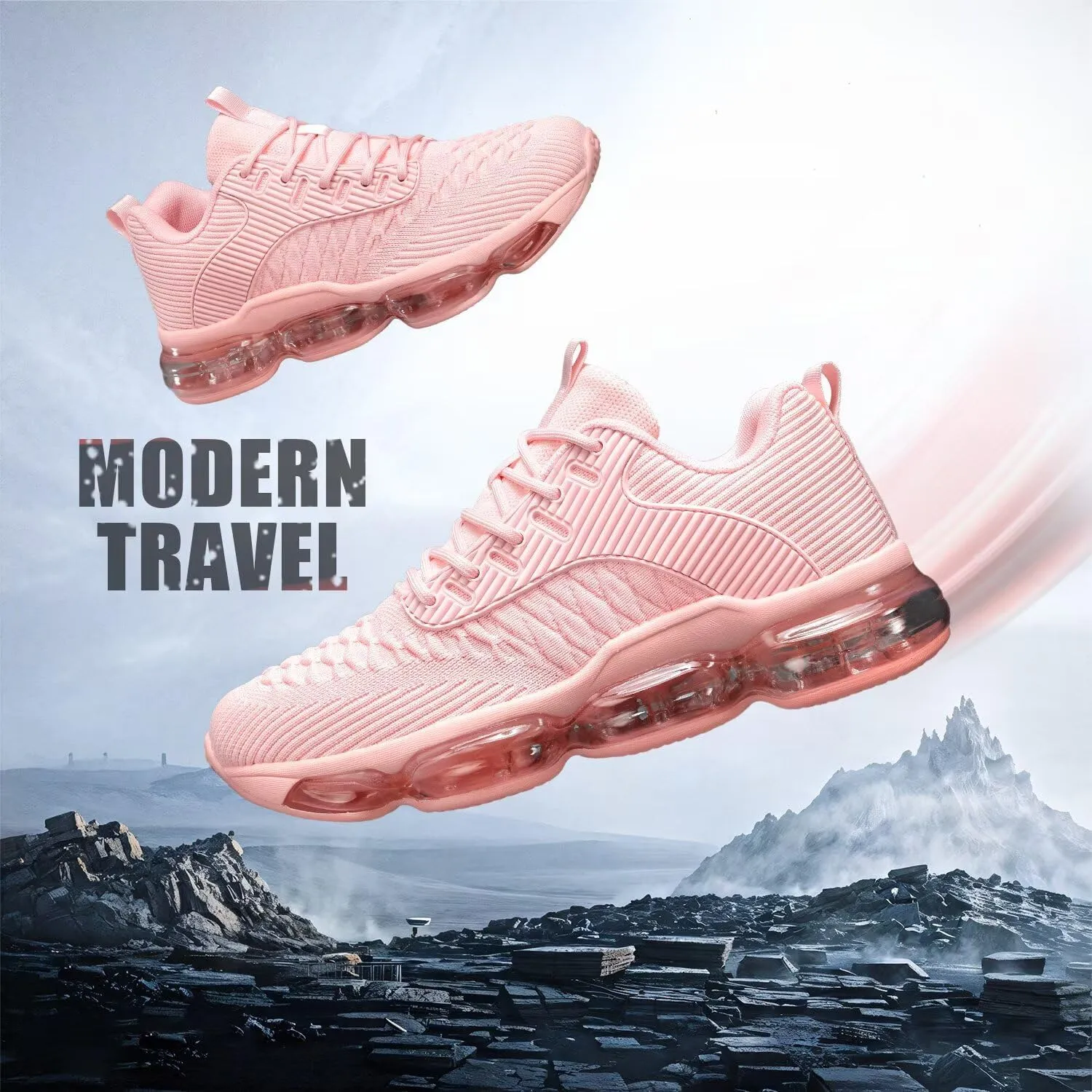 Womens Walking Running Shoes Air Cushion Basketball Sneakers Fashion Tennis Breathable Sport Gym Fitness Cross Trainers Shoes