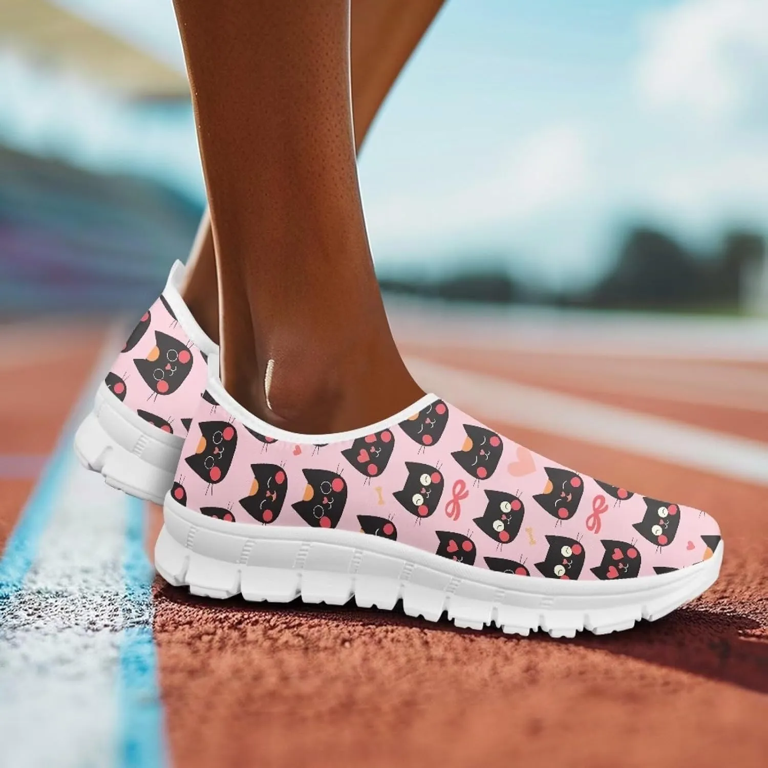 Women's Walking Workout Shoes Running Hiking Outdoor Slip-On Shoes Exercise Causal Non-Slip Sneaker for Women US 5.5-11.5