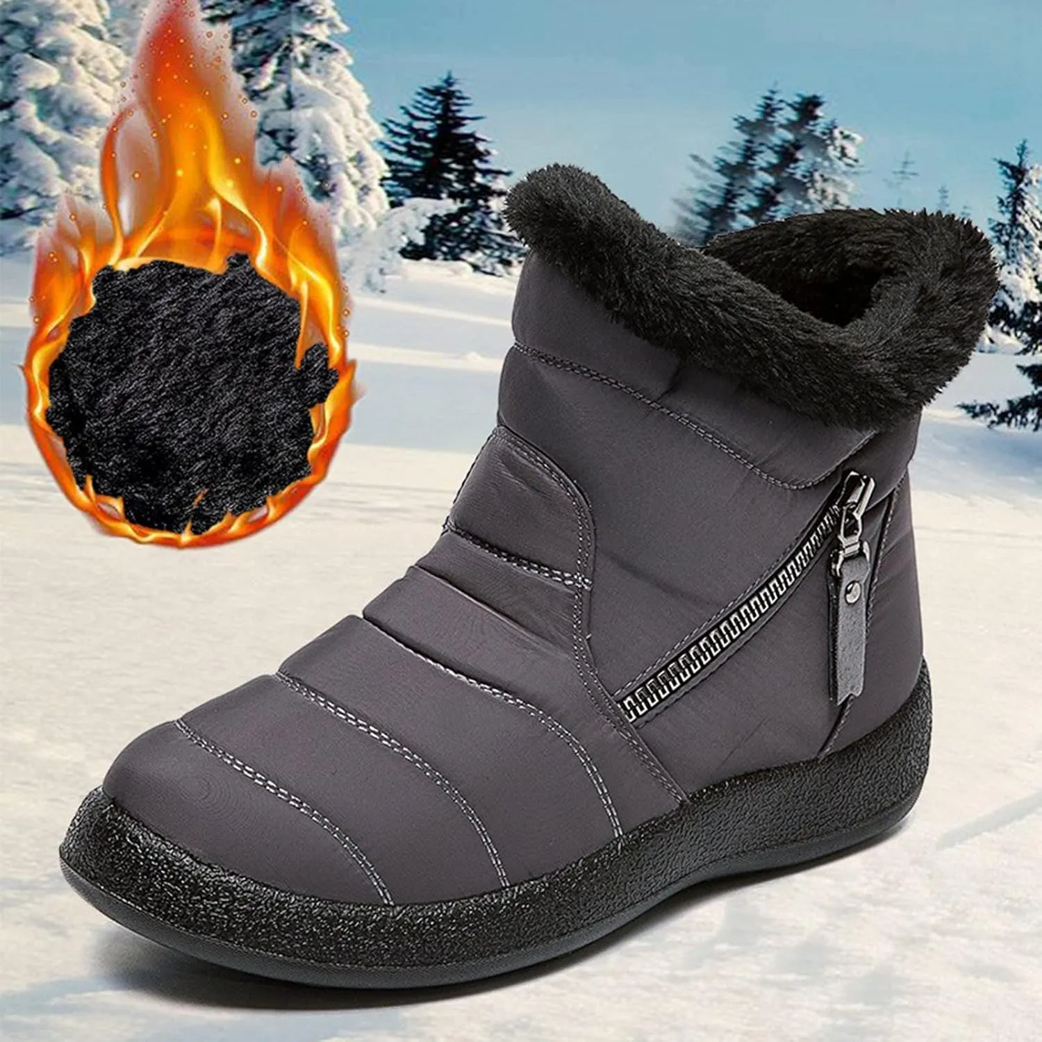 Womens Waterproof Winter Boots Size 9 Winter Snow Boots Women 2023 Womens Winter Booties Winter Boot Women Womens Winter Hiking Boots