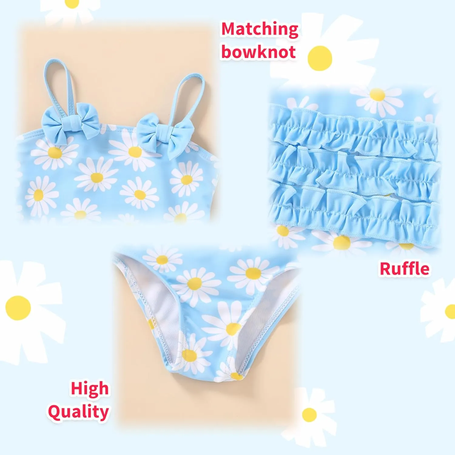 YOUNGER TREE Toddler Baby Girl Swimsuit Infant One Piece Bathing Suits with Hat Newborn Summer Beach Swimwear