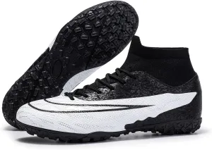 Youth Wide Soccer Cleats Competition Ready, Football Cleats Professional Lightweight Turf Ground Training for Big Boys Athletic Footwear