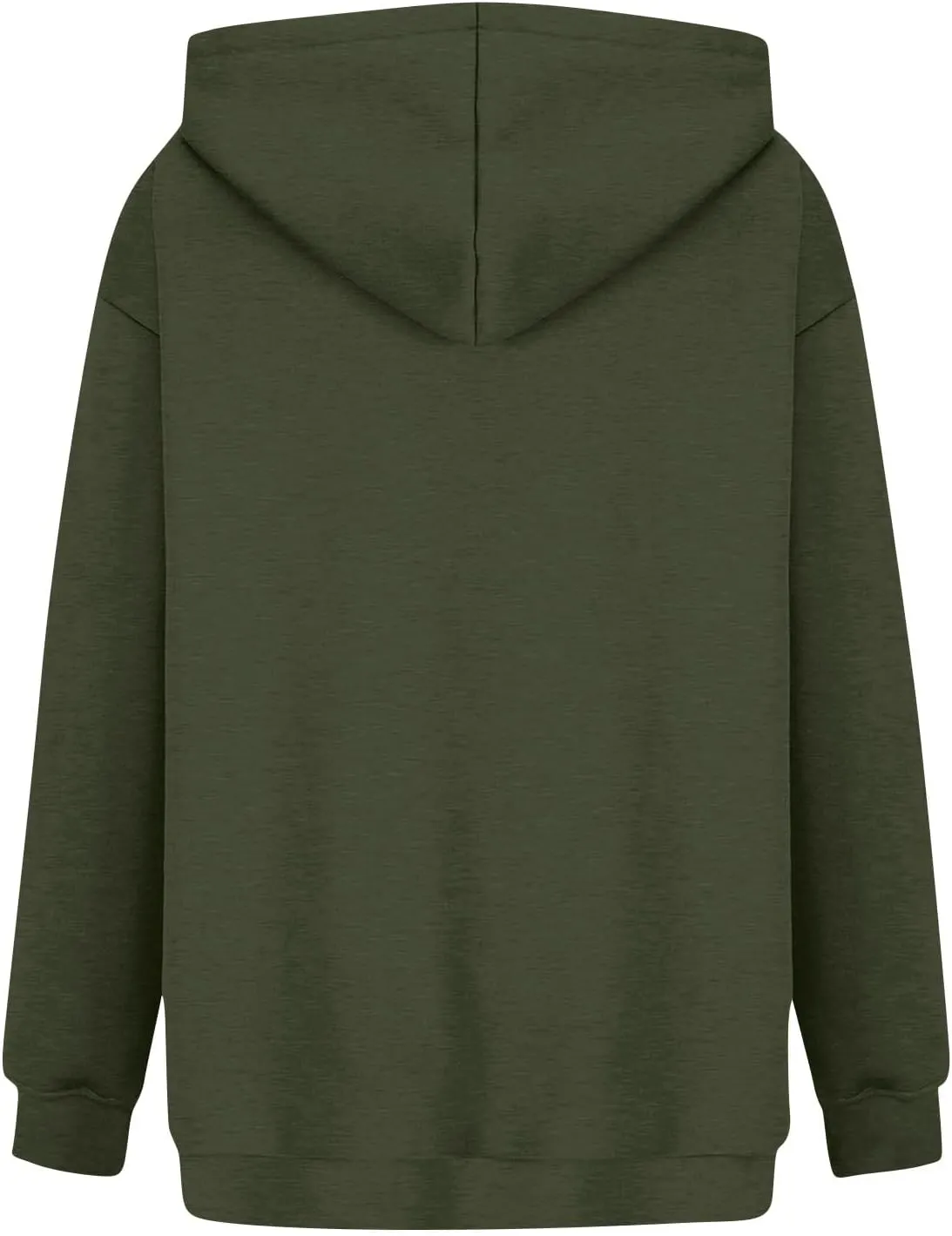 Zip Up Hoodies for Women 2024 Fall Long Sleeve Solid Color Sweatshirt Oversized Hooded Crewneck Outwear with Pockets